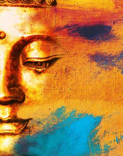 Abstract Buddha Face Background