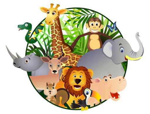 animated jungle animals clipart - photo #46