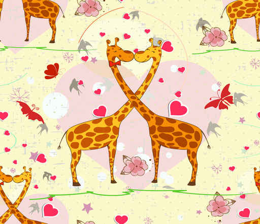 giraffe love cartoon