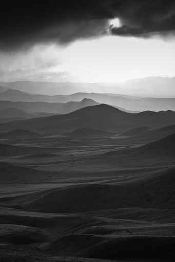 Black and white desert