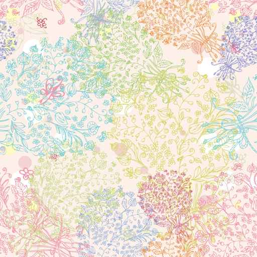 doodle seamless floral background