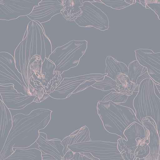 vintage seamless pattern with orchids