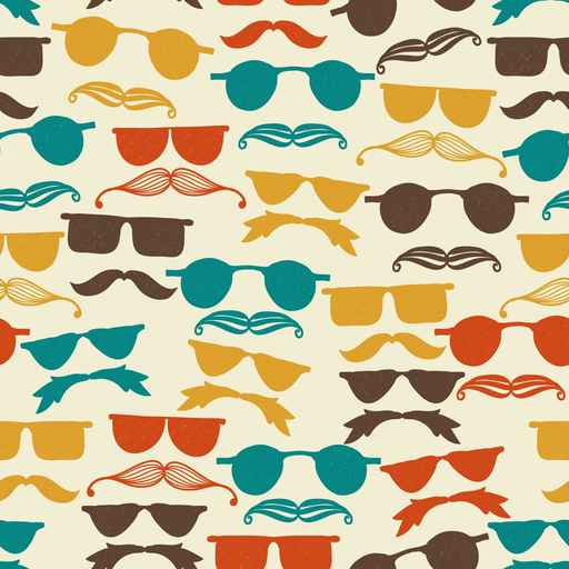 Vector Seamless Hipster Pattern