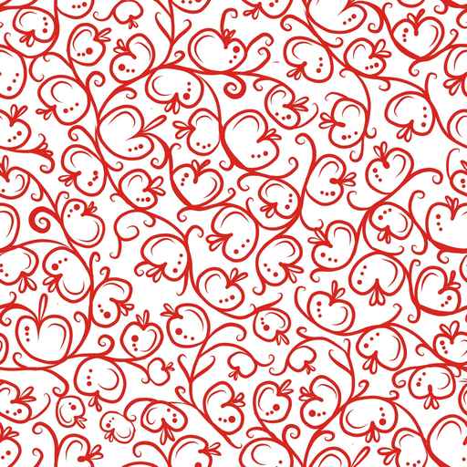 Seamless pattern with red apples for your design