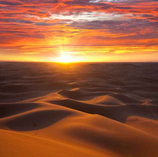 Desert on sunset