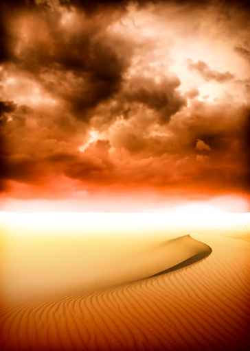 storm under desert
