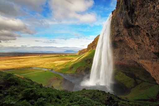 Waterfall in Iceland - Seljalandsfoss