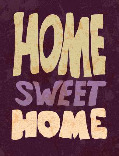 Vintage Home Sweet Home Sign - Vector EPS10.
