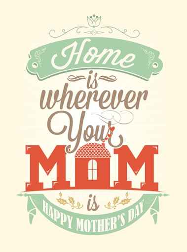 Vintage Happy Mother's Day Typographical Background