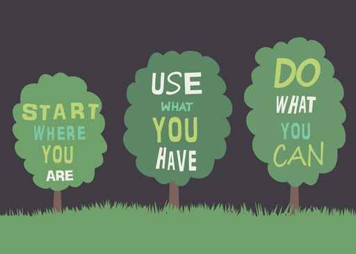 Trees with quotes. Vector