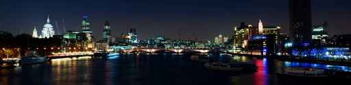 Evening shot of the City of London