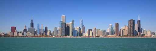 Chicago city skyline panoramic