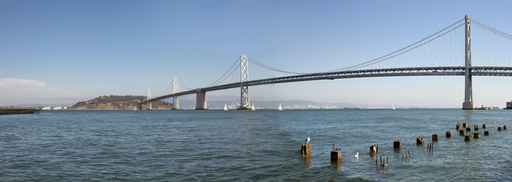 Oakland Bay Bridge Over San Francisco Bay