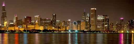 Chicago At Night Time
