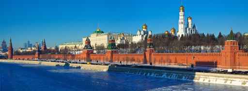 Panorama of Moscow Kremlin in winte