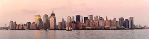 New York City Manhattan downtown skyline