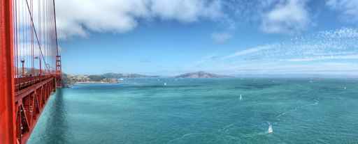Panorama view from Golden Gate Bridge