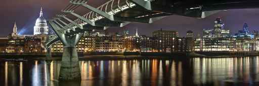 Panorama Millennium bridge London Großbritanien