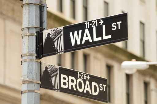 Wall Street and Broad Street in New York City