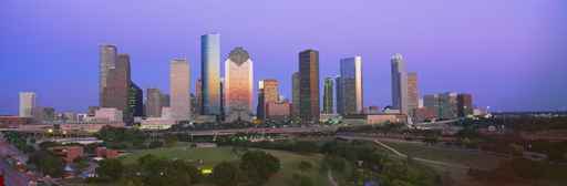 Houston Skyline, Memorial Park, Dusk, Texas
