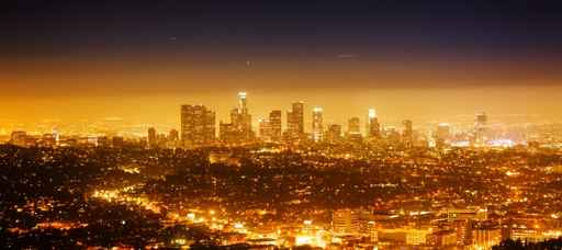 Los Angeles, night panorama
