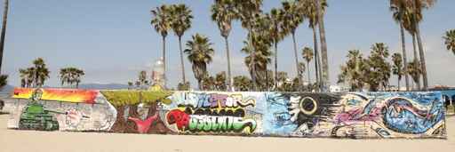 Art walls on Venice beach, Los Angeles, California, USA
