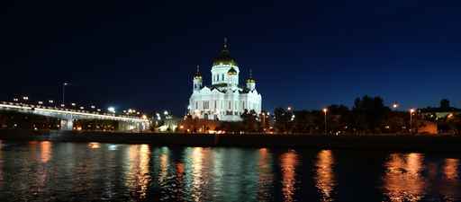 Moskva River and the Christ the Savior Cathedral