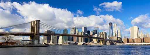 Brooklyn Bridge and Manhattan panorama, New York City