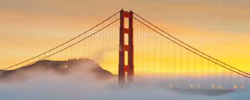 Panorama of Golden Gate Bridge, San Francisco, California