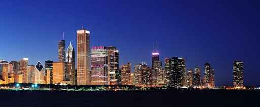 Chicago night panorama