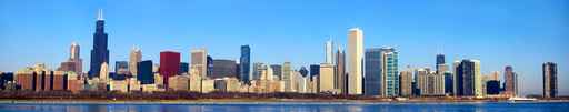 Chicago skyline panorama, IL, USA